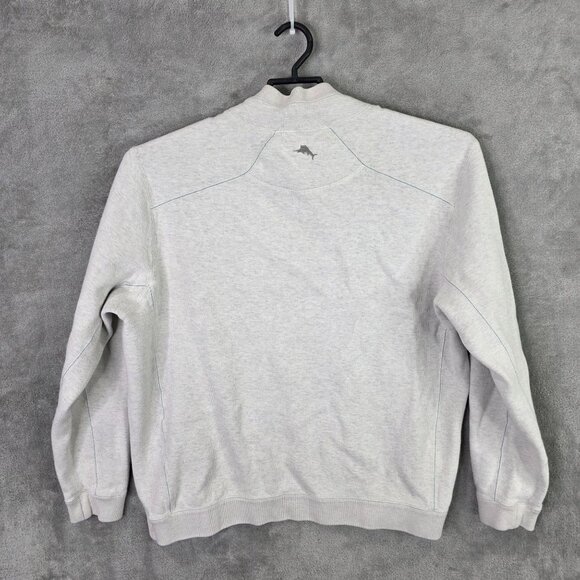 Mens Tommy Bahama Gray Reversible 1/2 Zip Pullover Sweatshirt Long Sleeve XL - Picture 3 of 8